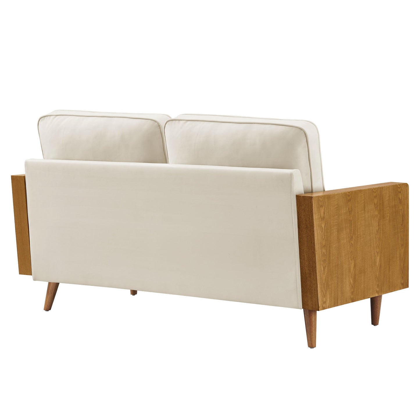 Modway furniture Kellan Performance Velvet Loveseat - Luxurious Mid Century Modern Design for Stylish Comfort - EEI-6945-WAL-MOG