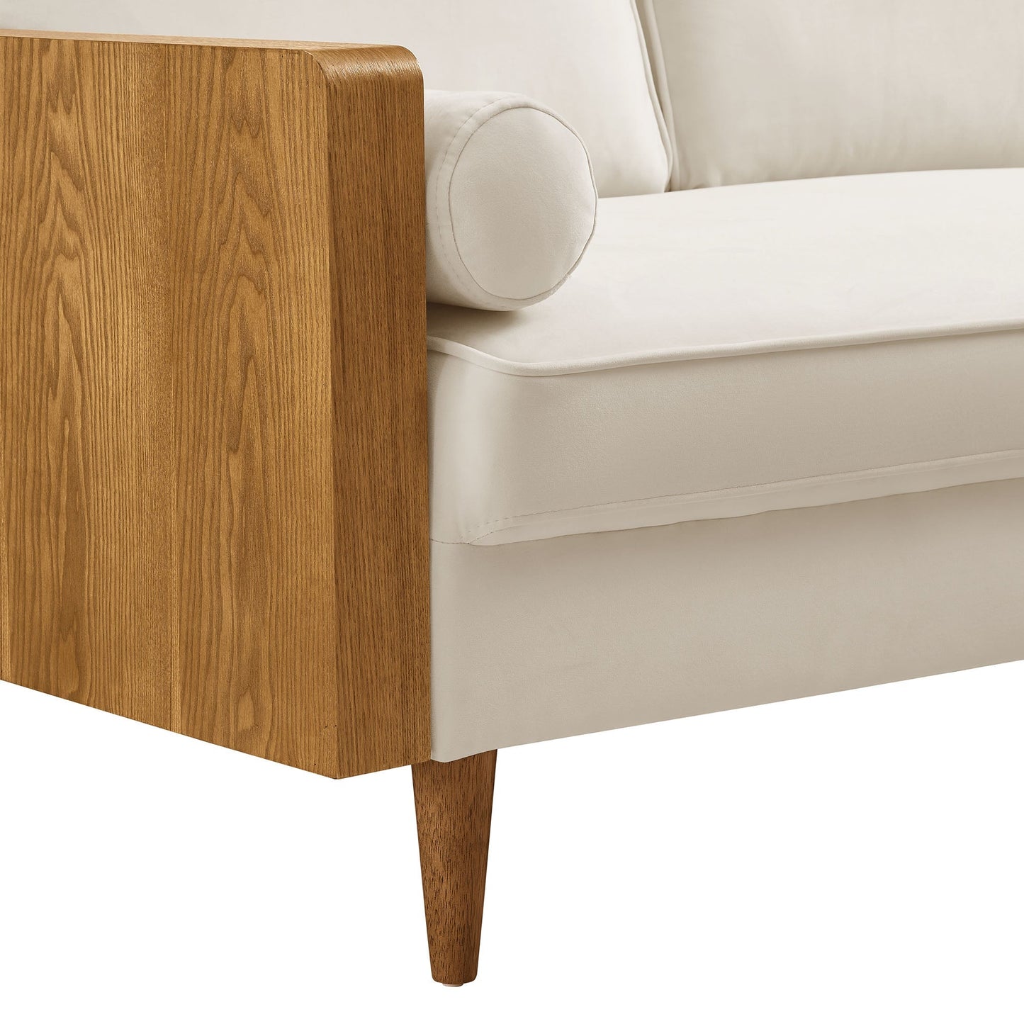 Modway furniture Kellan Performance Velvet Loveseat - Luxurious Mid Century Modern Design for Stylish Comfort - EEI-6945-WAL-MOG