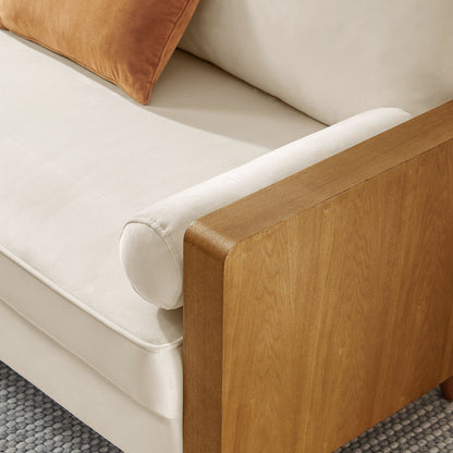 Modway furniture Kellan Performance Velvet Loveseat - Luxurious Mid Century Modern Design for Stylish Comfort - EEI-6945-WAL-MOG