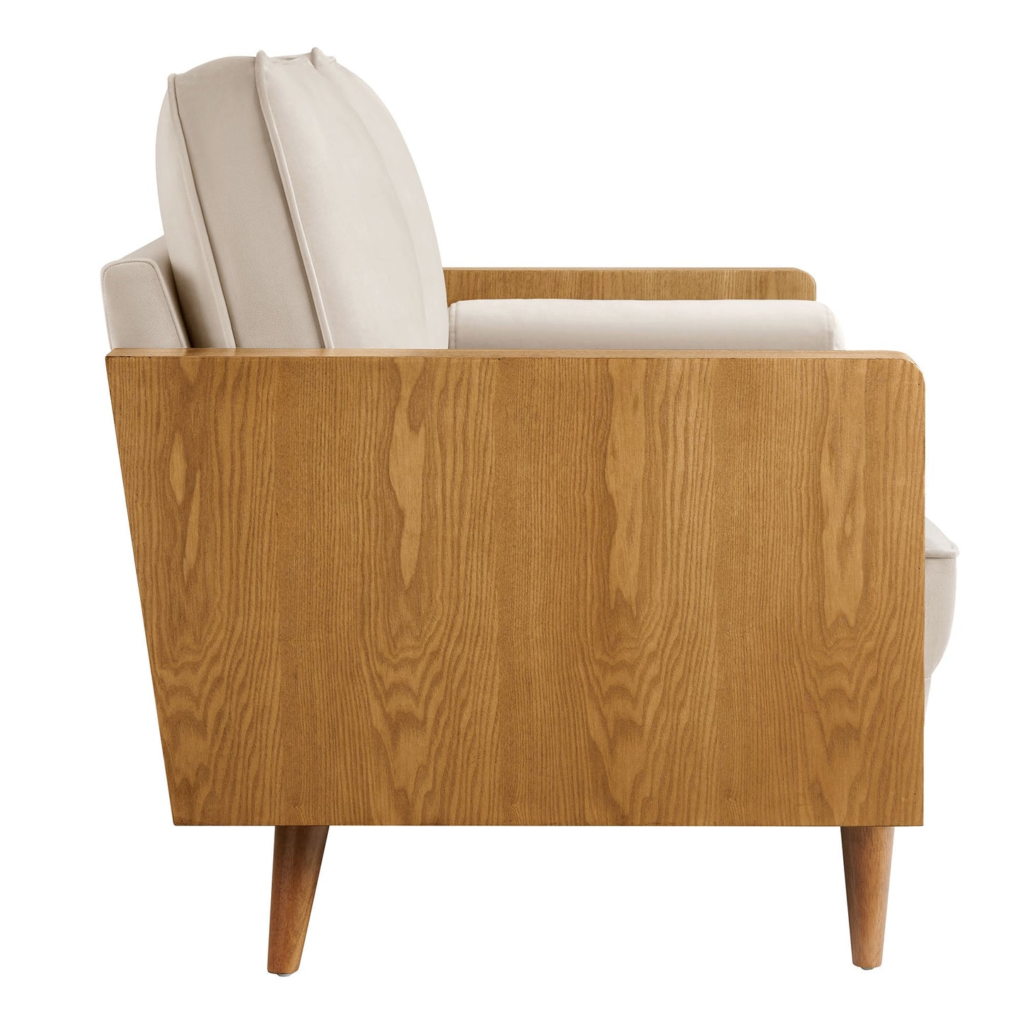Modway furniture Kellan Performance Velvet Loveseat - Luxurious Mid Century Modern Design for Stylish Comfort - EEI-6945-WAL-MOG