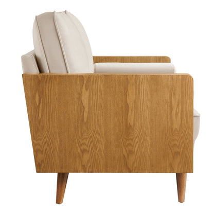 Modway furniture Kellan Performance Velvet Loveseat - Luxurious Mid Century Modern Design for Stylish Comfort - EEI-6945-WAL-MOG
