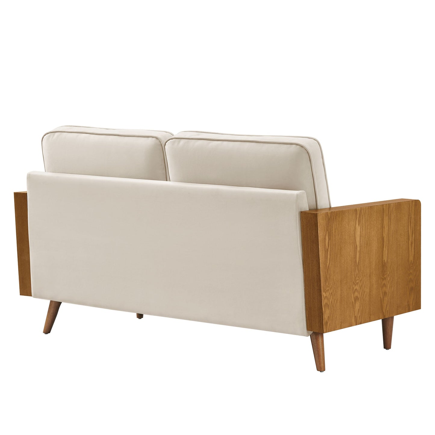 Modway furniture Kellan Performance Velvet Loveseat - Luxurious Mid Century Modern Design for Stylish Comfort - EEI-6945-WAL-MOG