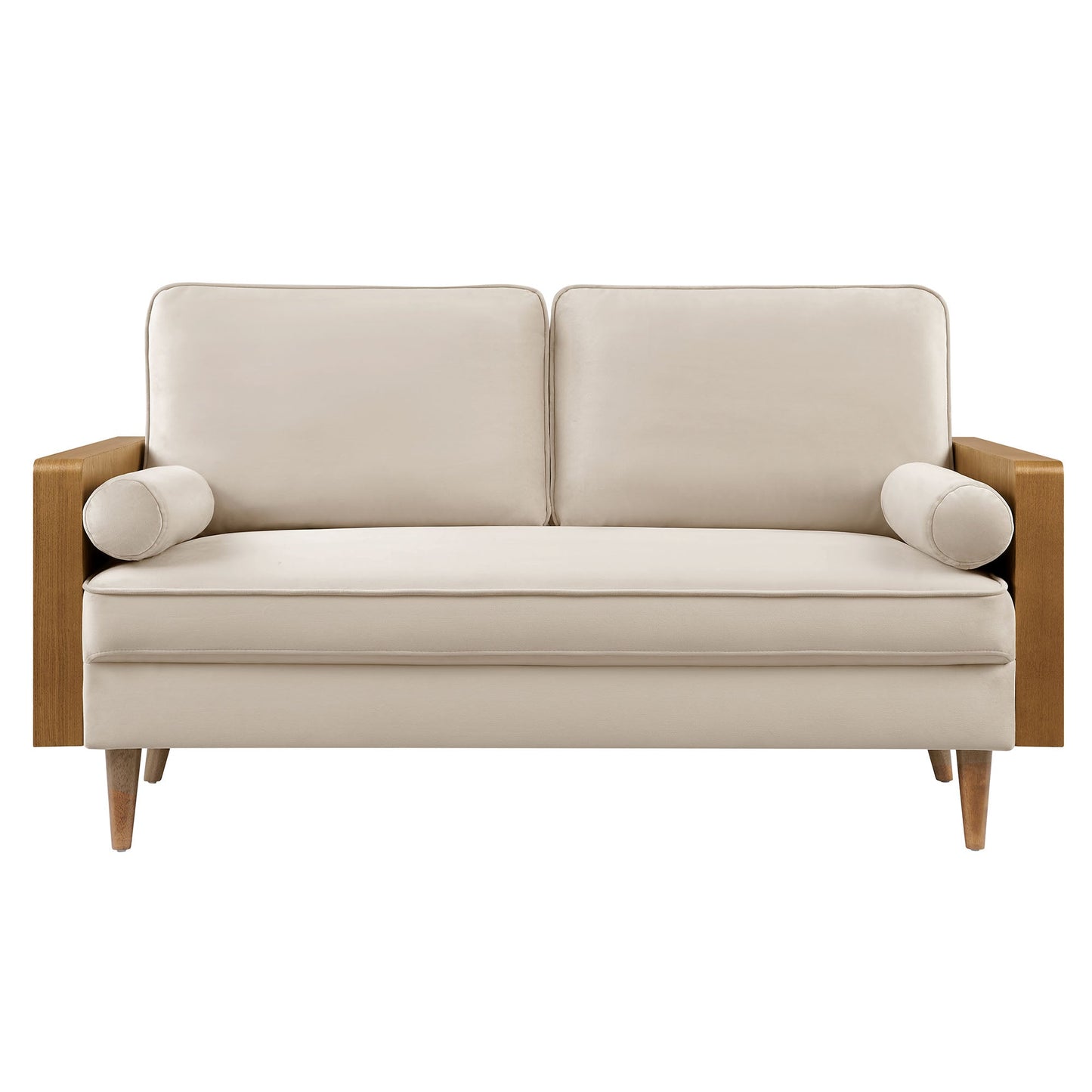 Modway furniture Kellan Performance Velvet Loveseat - Luxurious Mid Century Modern Design for Stylish Comfort - EEI-6945-WAL-MOG