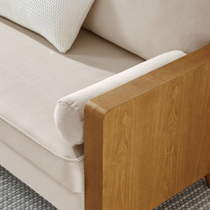 Modway furniture Kellan Performance Velvet Loveseat - Luxurious Mid Century Modern Design for Stylish Comfort - EEI-6945-WAL-MOG