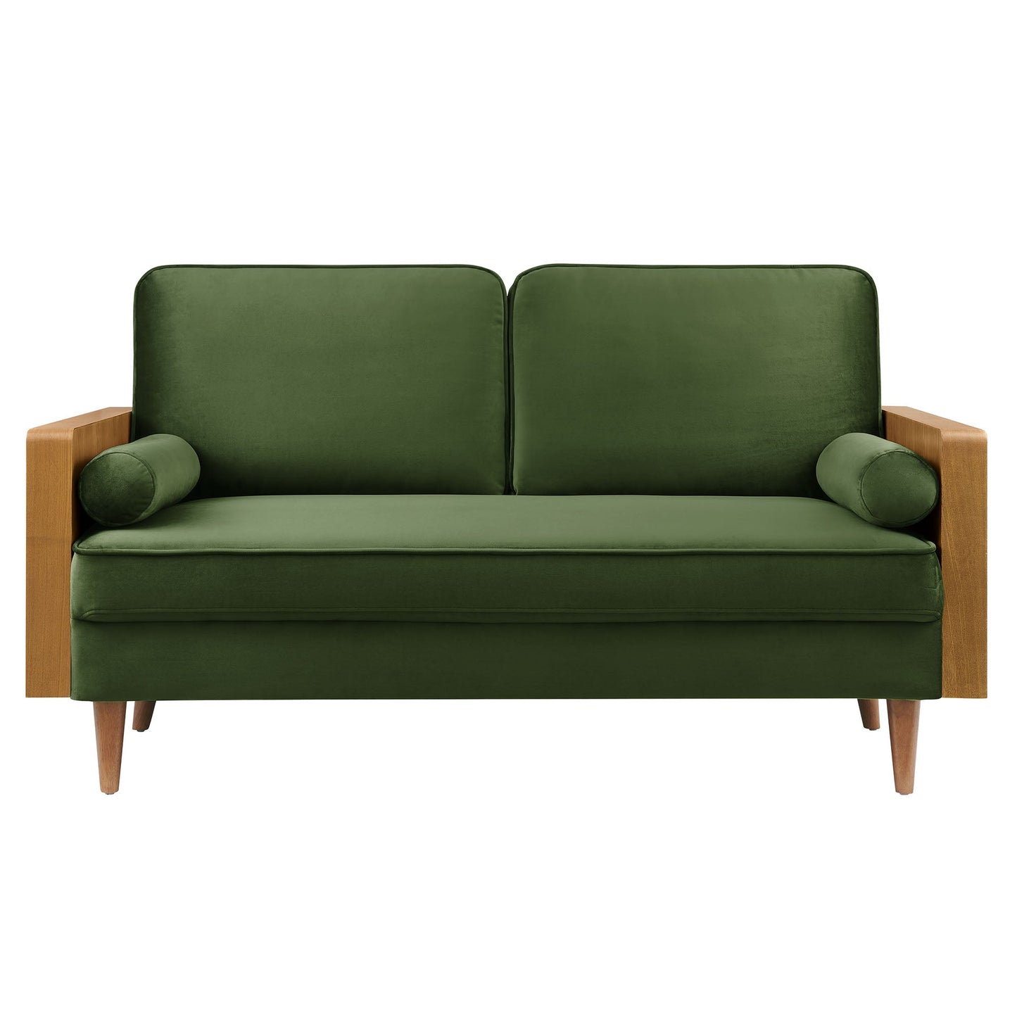 Modway furniture Kellan Performance Velvet Loveseat - Luxurious Mid Century Modern Design for Stylish Comfort - EEI-6945-WAL-MOG