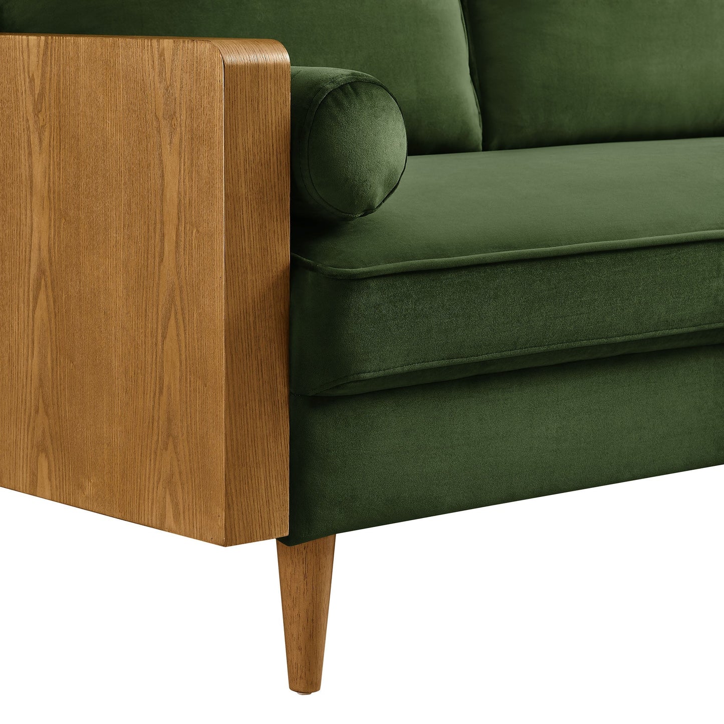 Modway furniture Kellan Performance Velvet Loveseat - Luxurious Mid Century Modern Design for Stylish Comfort - EEI-6945-WAL-MOG