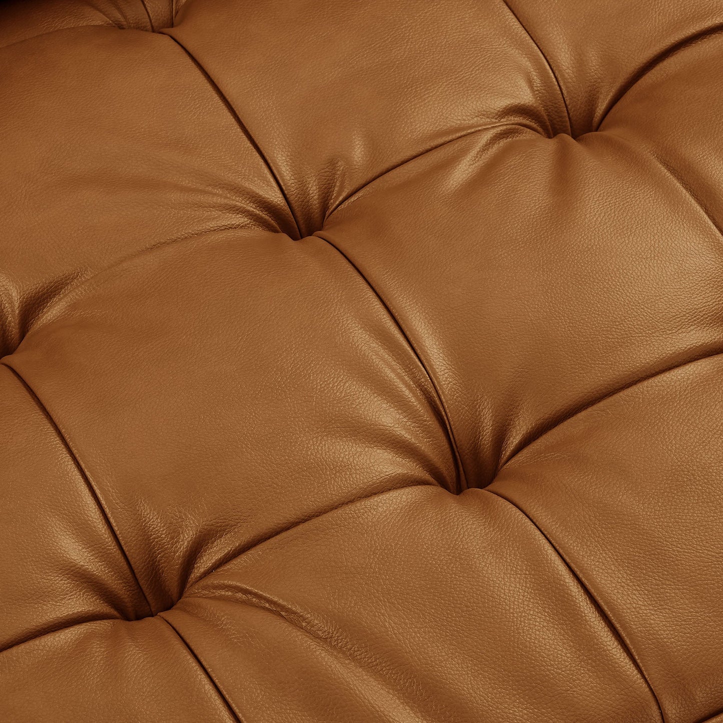 Modway Furniture Valour Tufted Vegan Leather Loveseat - Modern Comfort, Chic Design, Perfect for Any Living Space - EEI-6972-BRN