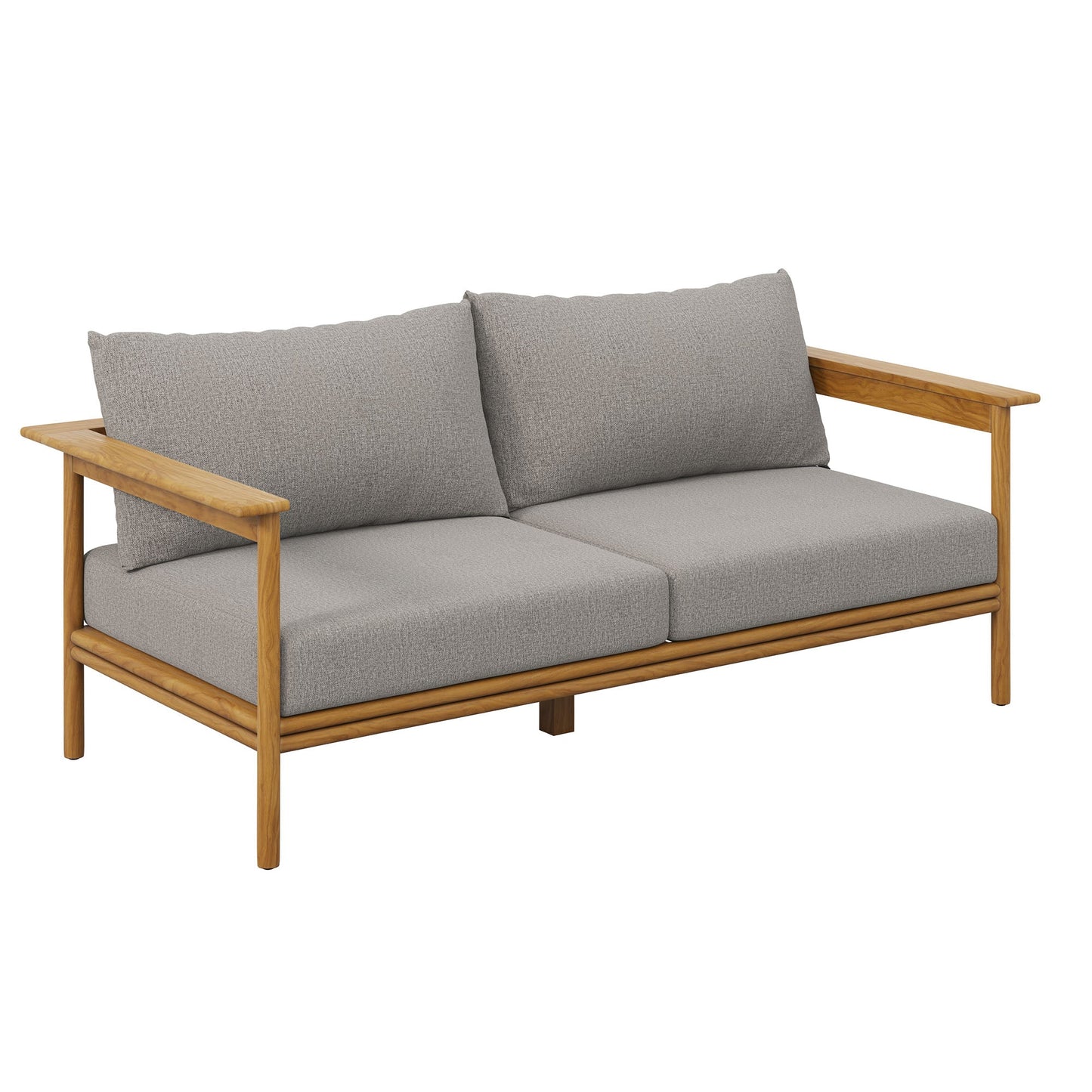 Modway Furniture Wren 6-Piece Outdoor Patio Teak Wood Furniture Set - EEI-7069-NAT-SAI