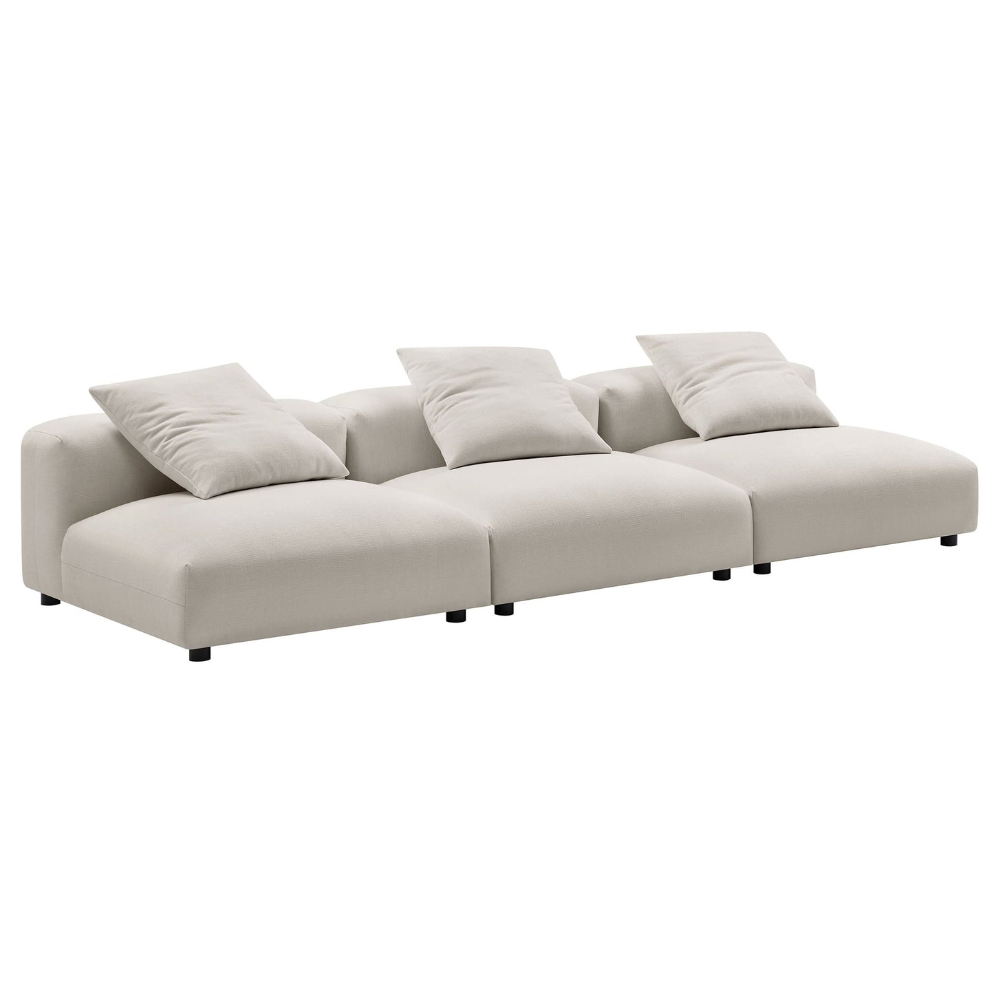 Modway Furniture Solace 3-Piece Modular Upholstered Fabric Sofa - EEI-7035-CHA