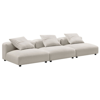 Modway Furniture Solace 3-Piece Modular Upholstered Fabric Sofa - EEI-7035-CHA