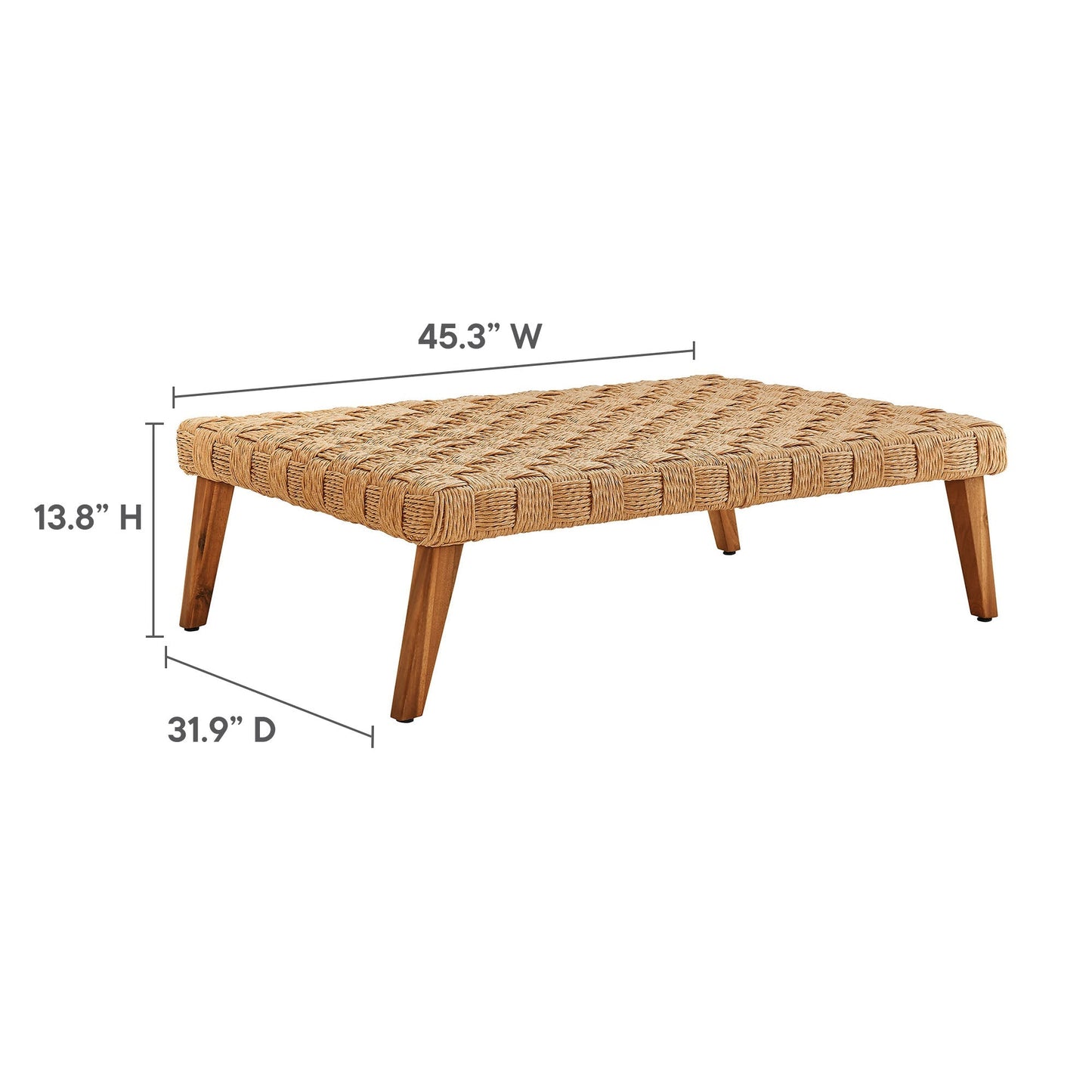 Modway Furniture Thames  4-Piece Outdoor Patio Wicker Rattan Furniture Set - EEI-7135-NAT-LGR