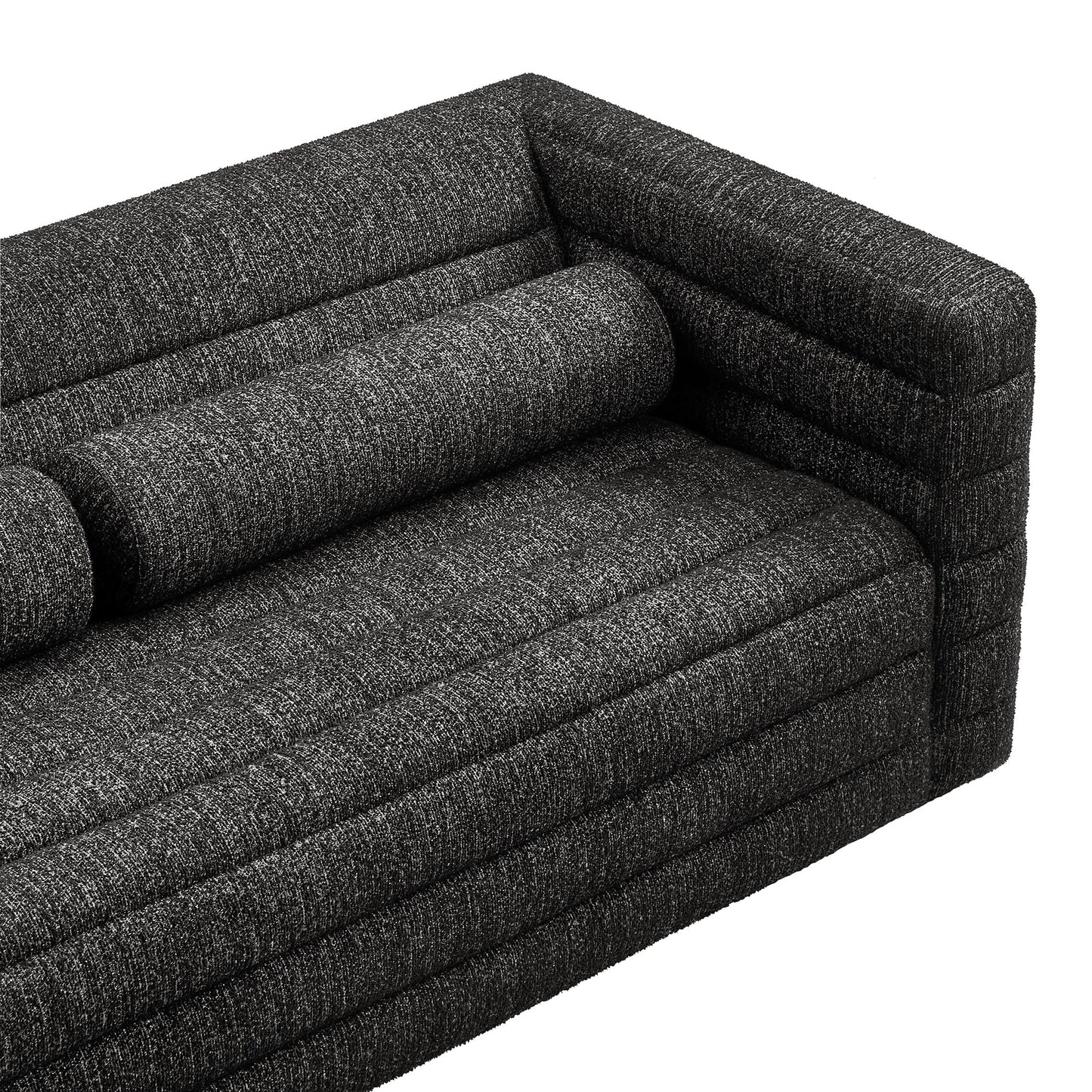 Modway furniture Relle Channel Tufted Boucle Upholstered Sofa - EEI-7136-CHA