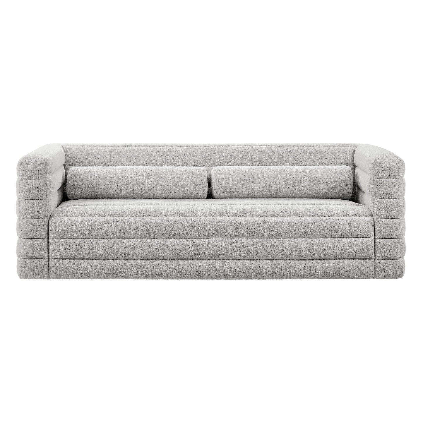 Modway furniture Relle Channel Tufted Boucle Upholstered Sofa - EEI-7136-CHA