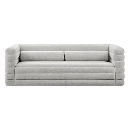 Modway furniture Relle Channel Tufted Boucle Upholstered Sofa - EEI-7136-CHA