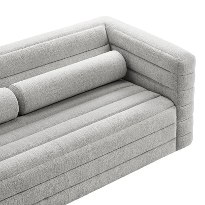 Modway furniture Relle Channel Tufted Boucle Upholstered Sofa - EEI-7136-CHA