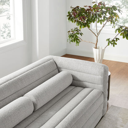 Modway furniture Relle Channel Tufted Boucle Upholstered Sofa - EEI-7136-CHA