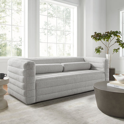 Modway furniture Relle Channel Tufted Boucle Upholstered Sofa - EEI-7136-CHA