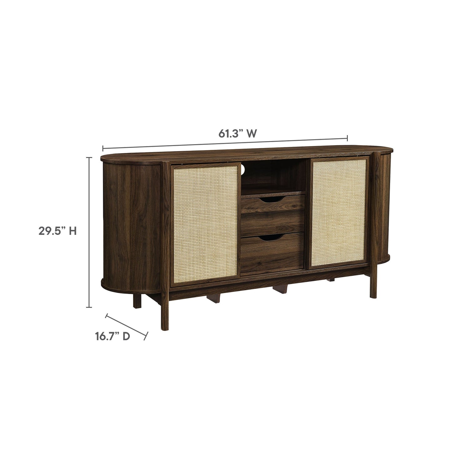 Modway furniture Reid 63" Curved Sideboard - EEI-7166-WAL