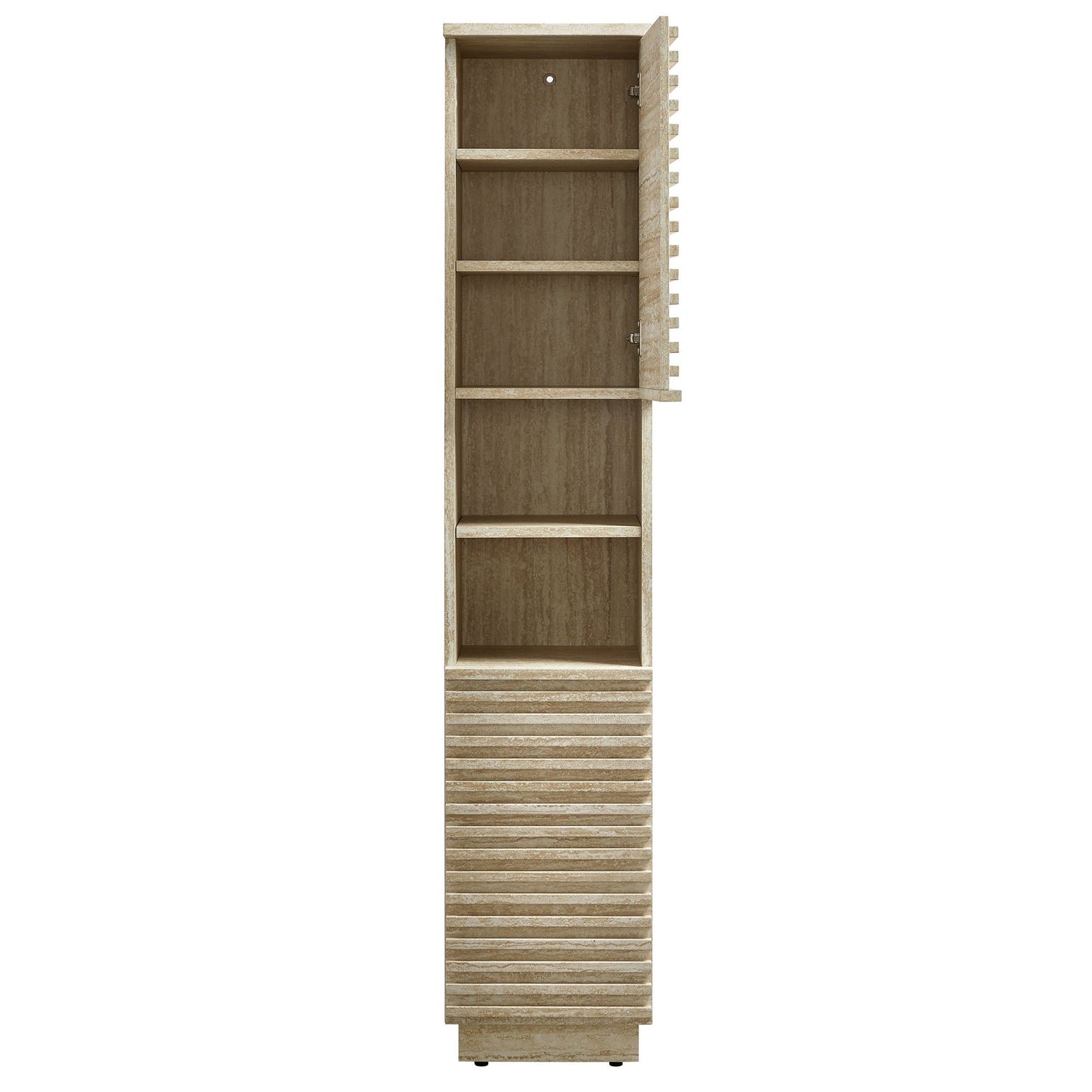 Modway furniture Render Tall Narrow Faux Travertine Linen Storage Cabinet - EEI-7178-TRA