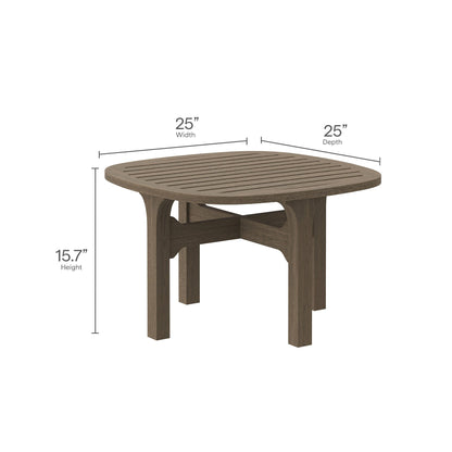 Modway Furniture Saratoga 5-Piece Outdoor Patio Teak Wood Furniture Set - EEI-7265-WGR-WHI