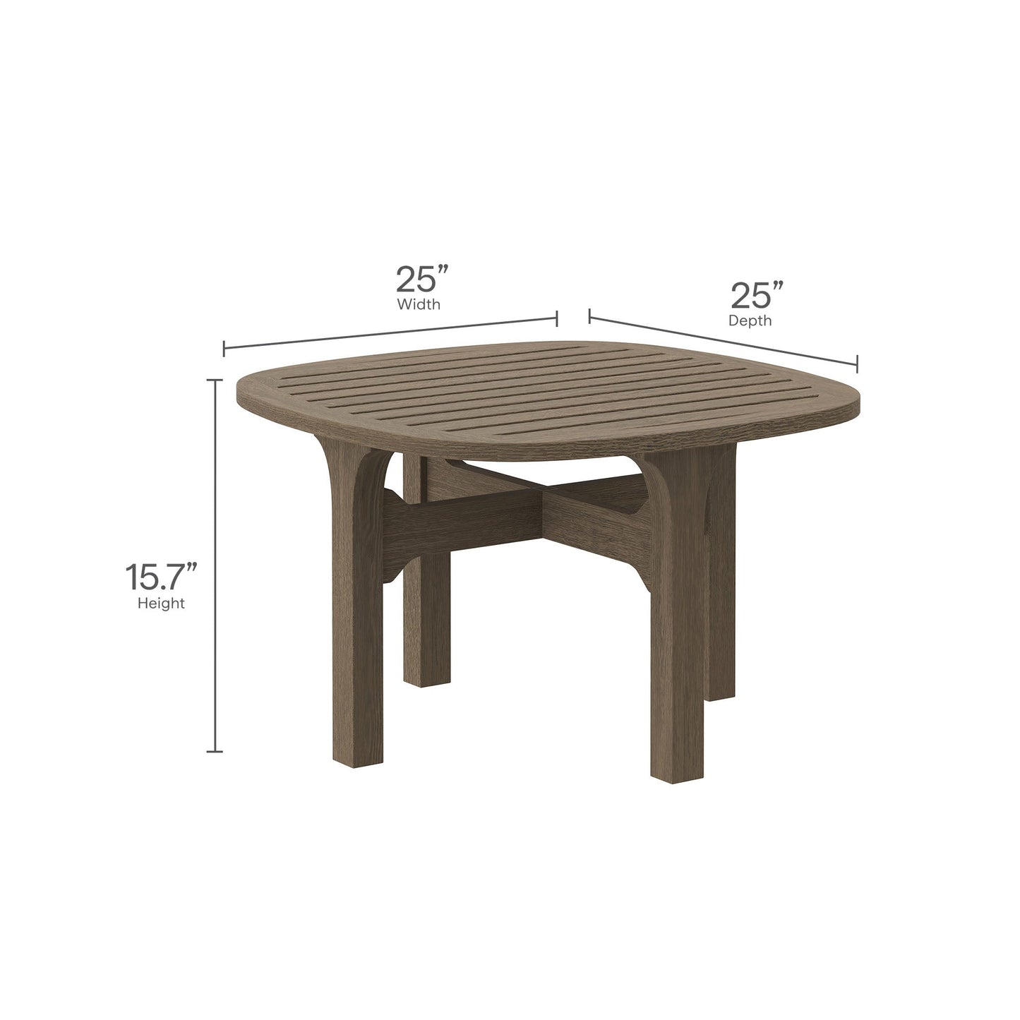 Modway Furniture Saratoga 4-Piece Outdoor Patio Teak Wood Furniture Set – EEI-7266-WGR-WHI