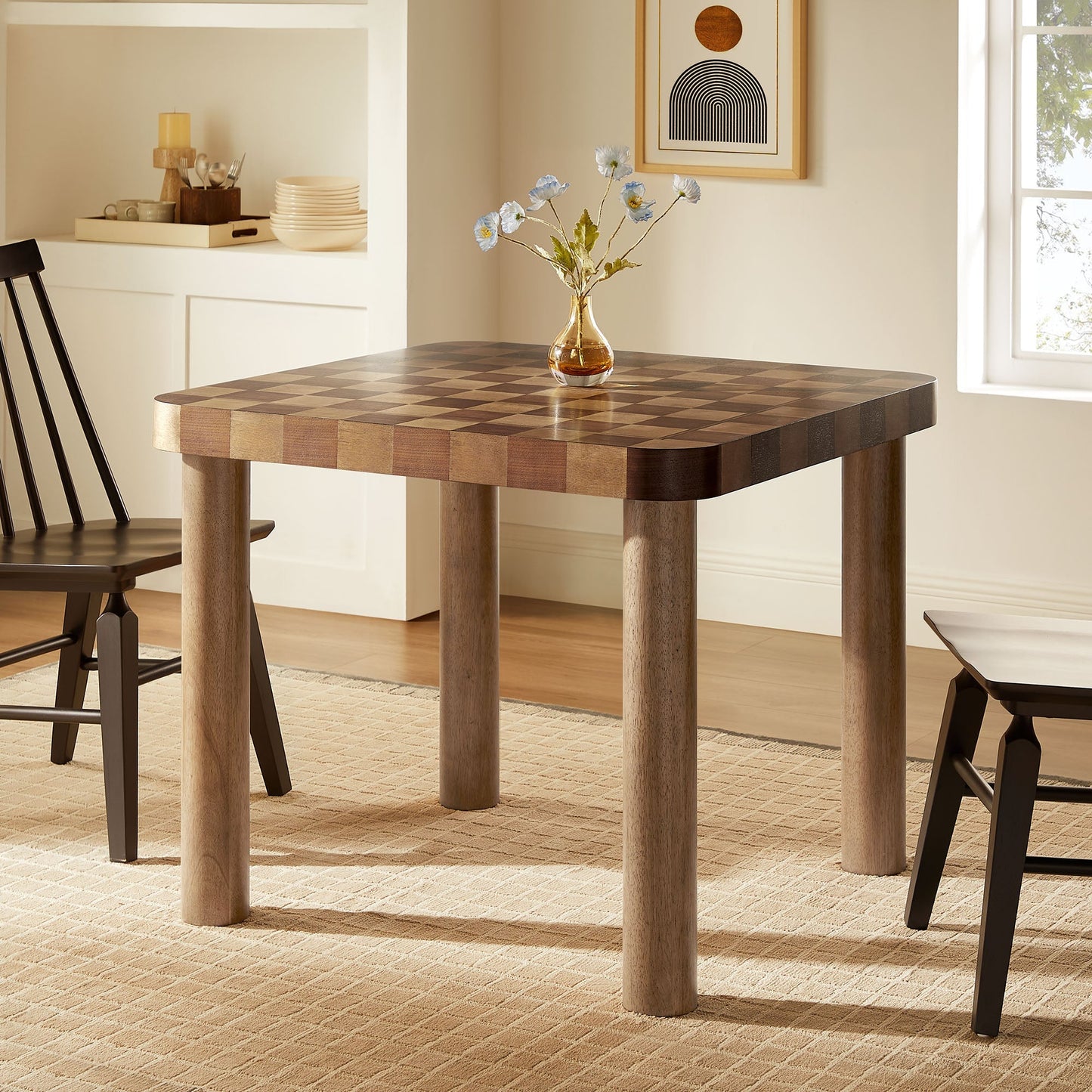 Modway furniture Oscar 36 Inch Square Checkered Dining Table - EEI-7351-OWC