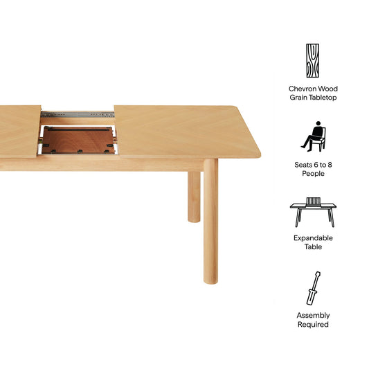 Modway Furniture Alba Extendable Dining Table - EEI-7464-OAK