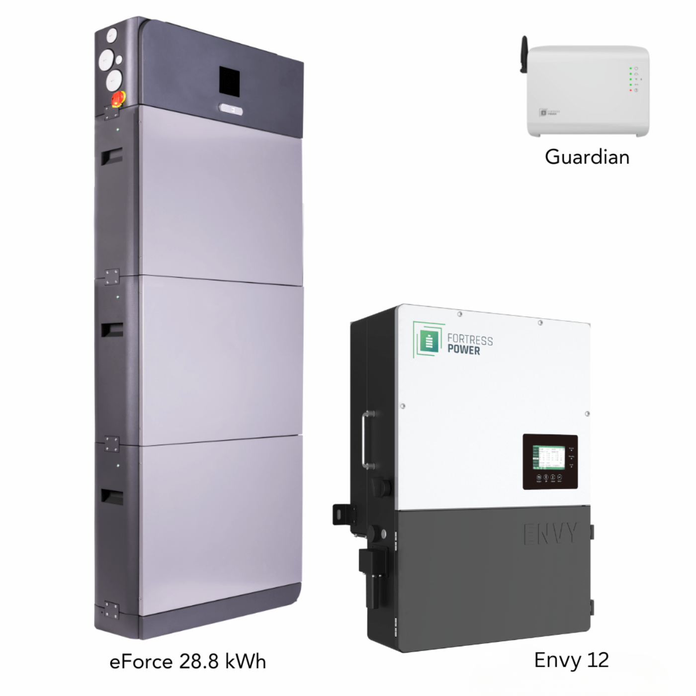 Aims Power Hybrid Power Kit | 12kW 120/240 Output 48VDC - 28.8kWh System Bundle | Envy12 Hybrid Inverter + eForce 28.8kWh Lithium Battery - Envy12+eForce28.8+Guardian
