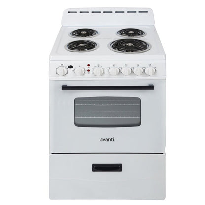 Avanti 24" Electric Range Oven with Framed Glass Door White - ERU240P0W