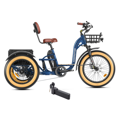 Addmotor 750W 48V Grandtan X Trike Full Suspension Electric Bike