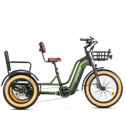Addmotor 1000W 48V Grandtan Turbo Trike Mid Drive Fat Tire Electric Bike - EB-ADD-GTT-NBL