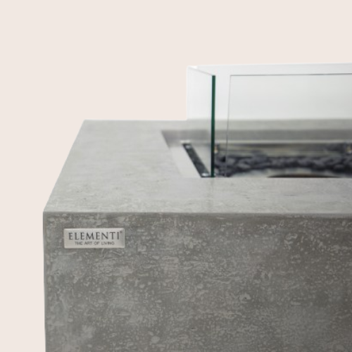 Elementi Manhattan Ethanol Fire Table corner closeup