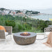 Elementi Boulder Fire Pit Outdoor Setup