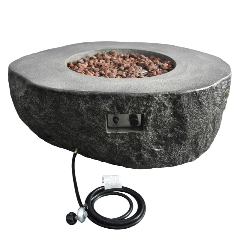 Elementi Boulder Fire Pit with Hose