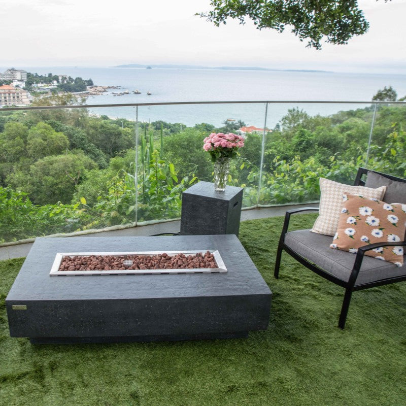 Elementi Hampton Fire Table DG Outdoor Setup