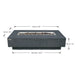 Elementi Hampton Fire Table Dark Gray Dimensions