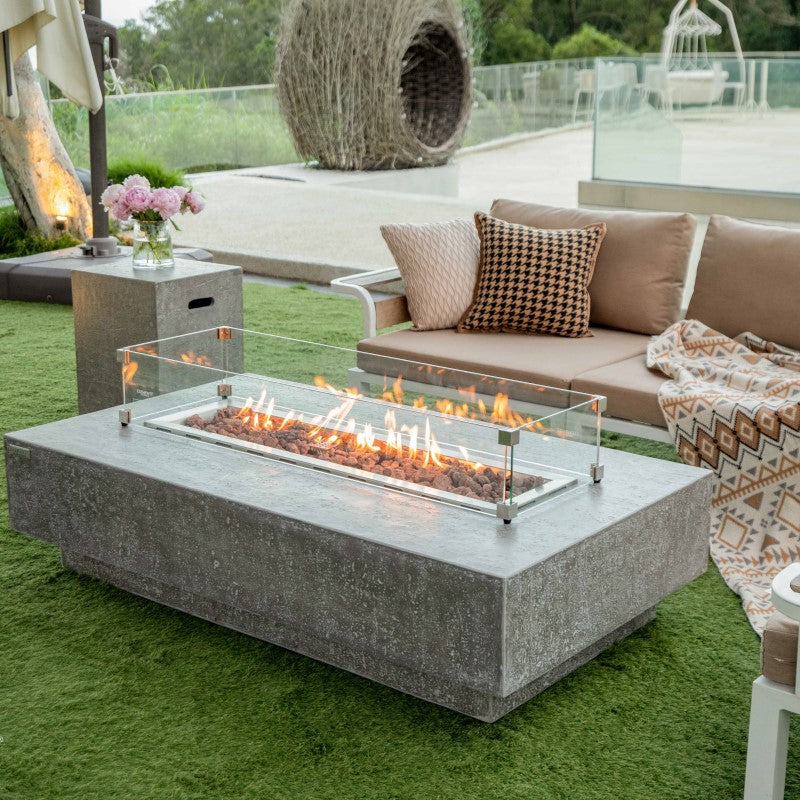 Elementi Hampton Fire Table LG Outdoor Setup