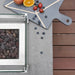 Elementi Hampton Fire Table Ligh Gray Top View