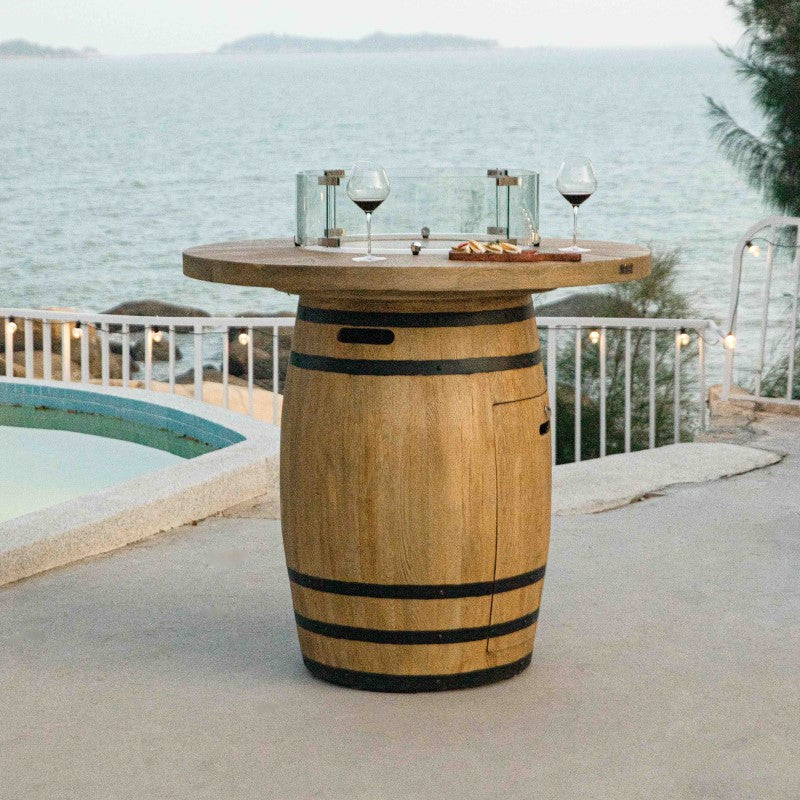 Elementi Lafite Barrel Fire Table No Flame