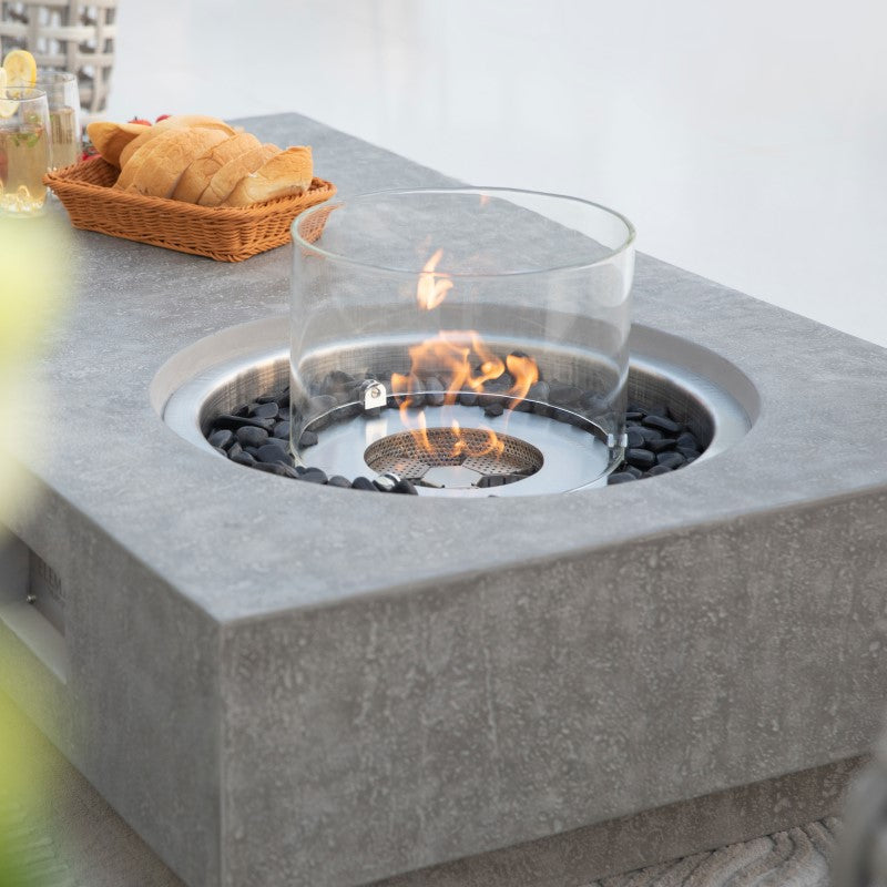 Elementi Metropolis Ethanol Fire Table Burner Closeup