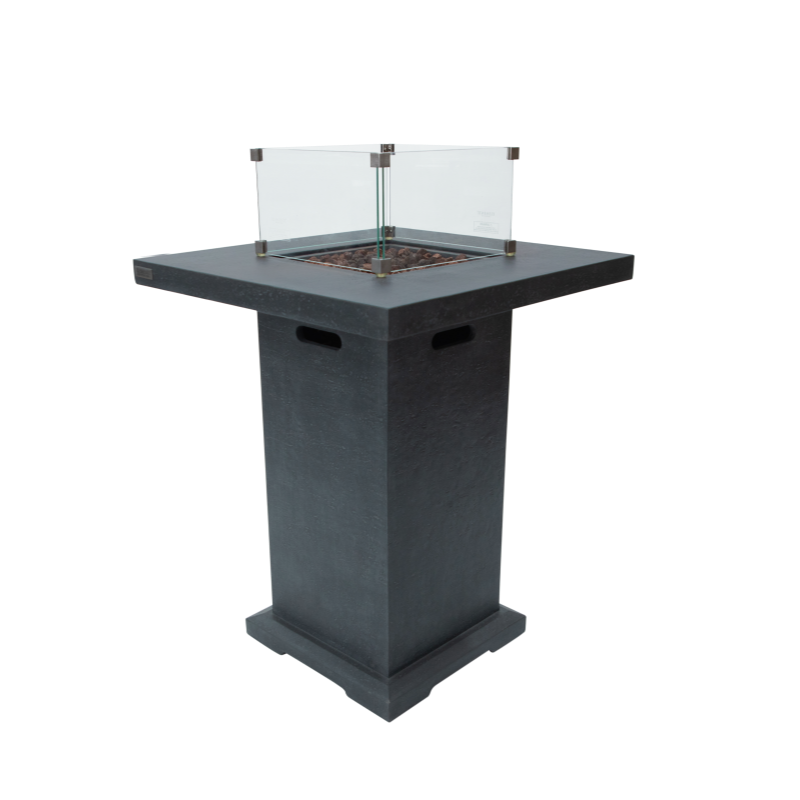 Elementi Montreal Fire Table DG with Wind Screen