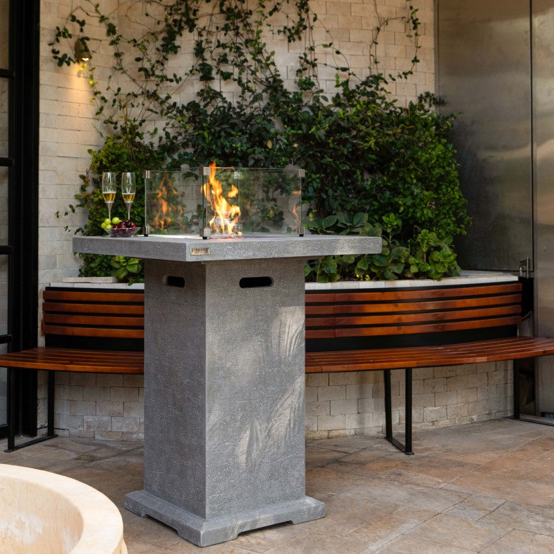 Elementi Montreal Fire Table LG Outdoor Setup