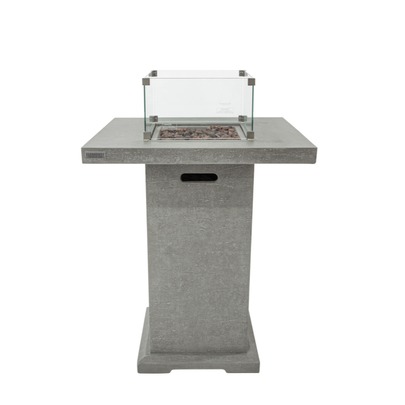 Elementi Montreal Fire Table LG with Wind Screen