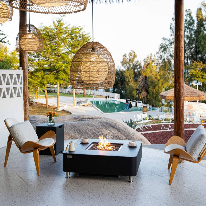 Elementi Plus Annecy Fire Table Black Outdoor