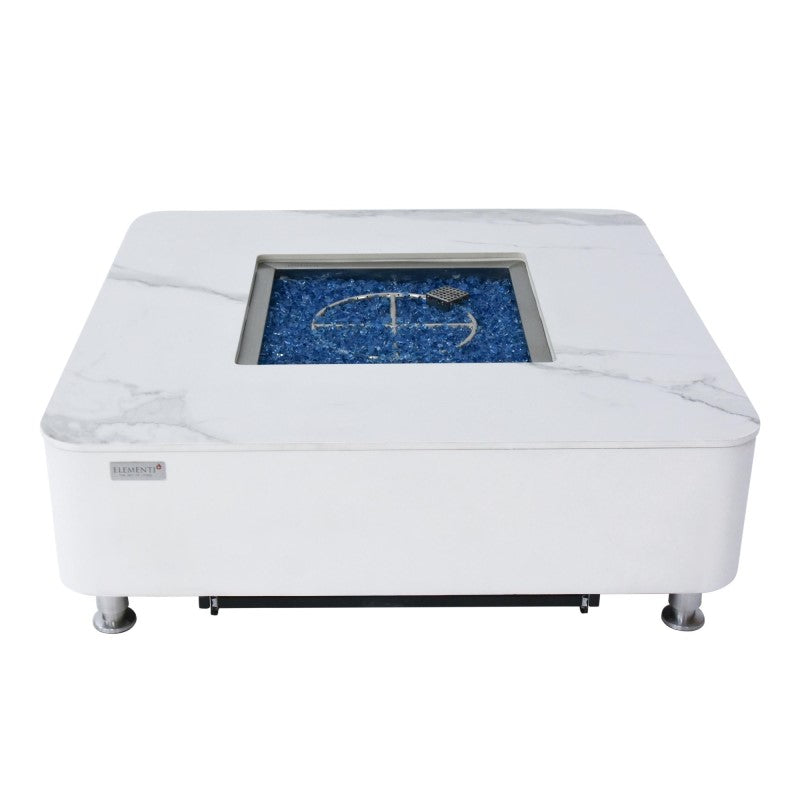 Elementi Plus Annecy Fire Table White No Flame