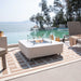 Elementi Plus Annecy Fire Table White with Wind Screen