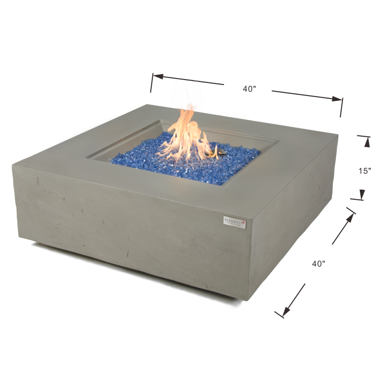 Elementi Plus Capertee Fire Table Dimensions