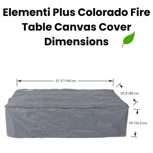 Elementi Plus Colorado Fire Table Canvas Cover Dimensions