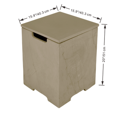 Elementi Plus Colorado Fire Table Tank Cover Dimensions