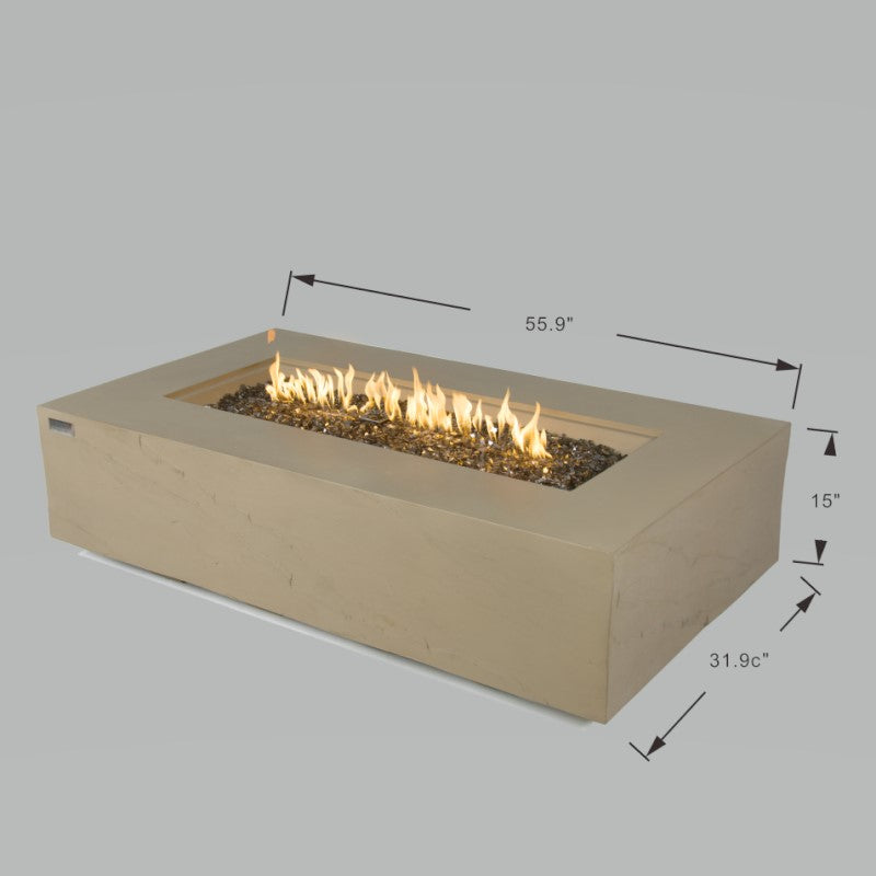Elementi Plus Colorado Fire Table with Flame